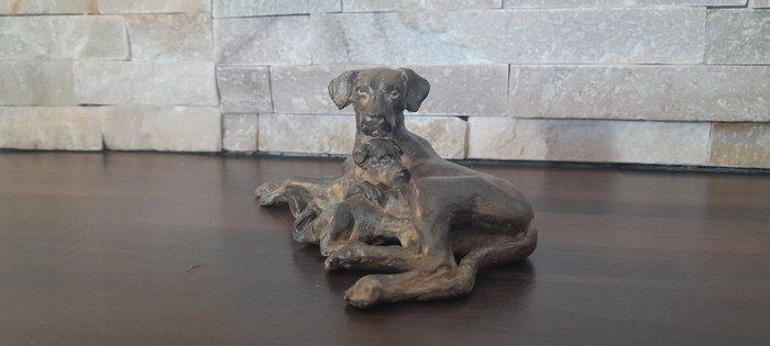 Pierre Chenet (XX-XXI) - sculptuur, La Chienne et ses Chiots, Antiek en Kunst, Curiosa en Brocante