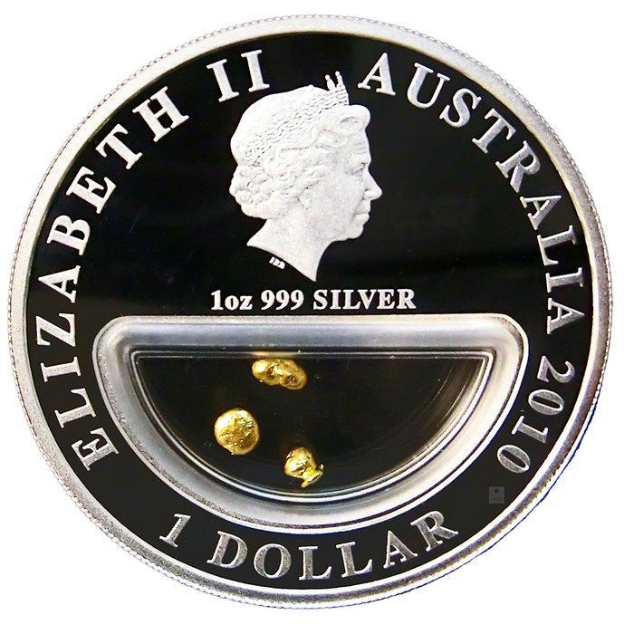 Australië. 1 Dollar 2010 Treasures of Australia Gold Nuggets, Postzegels en Munten, Munten | Europa | Niet-Euromunten
