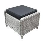 Ibiza voetenbank 64x52xH43 cm wit grijs, Tuin en Terras, Ophalen of Verzenden, Nieuw
