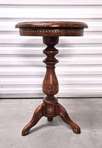 Handgemaakte Ronde Bijzettafel Salontafel - Hout - India -
