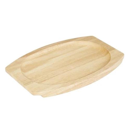 Hevea bord voor gietijzer ovale sizzler | 335x205mm, Zakelijke goederen, Horeca | Overige, Verzenden