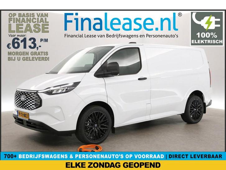 Ford E-Transit Custom 320 L1H1 65 kWh Nieuw Snelladen 3-Zits, Auto's, Bestelauto's, Lease, Automaat, Elektrisch, Ford, Wit, Verzenden
