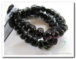 Corsage Polscorsage-armband Ruffles Black Corsage Polscor, Huis en Inrichting, Woonaccessoires | Kunstplanten en Kunstbloemen