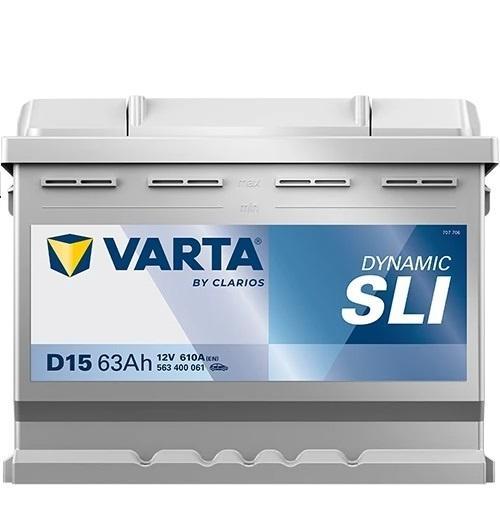 Varta Auto accu 12 volt 63 Ah SLI Dynamic type D15, Auto-onderdelen, Accu's en Toebehoren, Nieuw, Ophalen of Verzenden