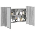 vidaXL Badkamerkast met spiegel en LED 80x12x45 cm acryl, Huis en Inrichting, Verzenden, Nieuw