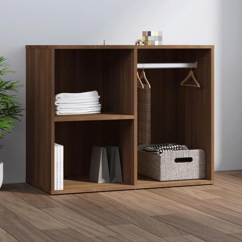 vidaXL Kledingkast 80x40x65 cm bewerkt hout bruin eikenkleur, Huis en Inrichting, Kasten | Overige, Nieuw, Verzenden