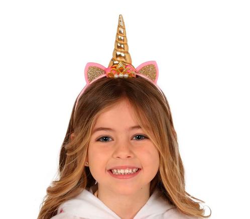 Unicorn Tiara Goud Kind, Hobby en Vrije tijd, Feestartikelen, Nieuw, Verzenden