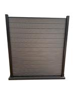 Modulair Schutting Composiet Donker Grijs 180x180 Cm (zonder, Nieuw