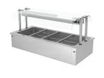 GGM Gastro | Bain-marie inbouw - 1,5m - 4x GN 1/1 - met |, Zakelijke goederen, Horeca | Meubilair en Inrichting, Verzenden, Nieuw in verpakking