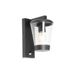 Buiten wandlamp zwart IP44 met bewegingssensor - Joren, Nieuw, Minder dan 50 watt
