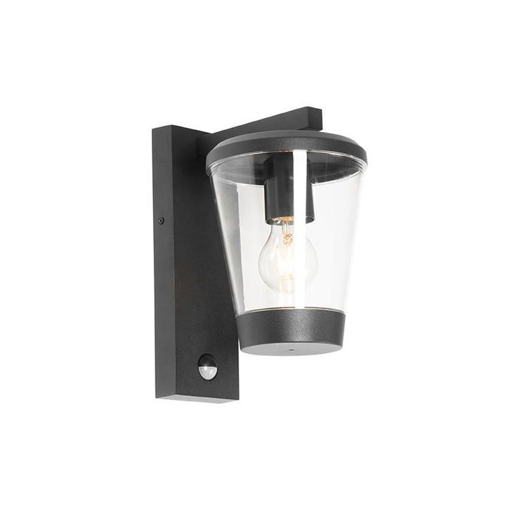 Buiten wandlamp zwart IP44 met bewegingssensor - Joren, Tuin en Terras, Buitenverlichting, Nieuw, Minder dan 50 watt