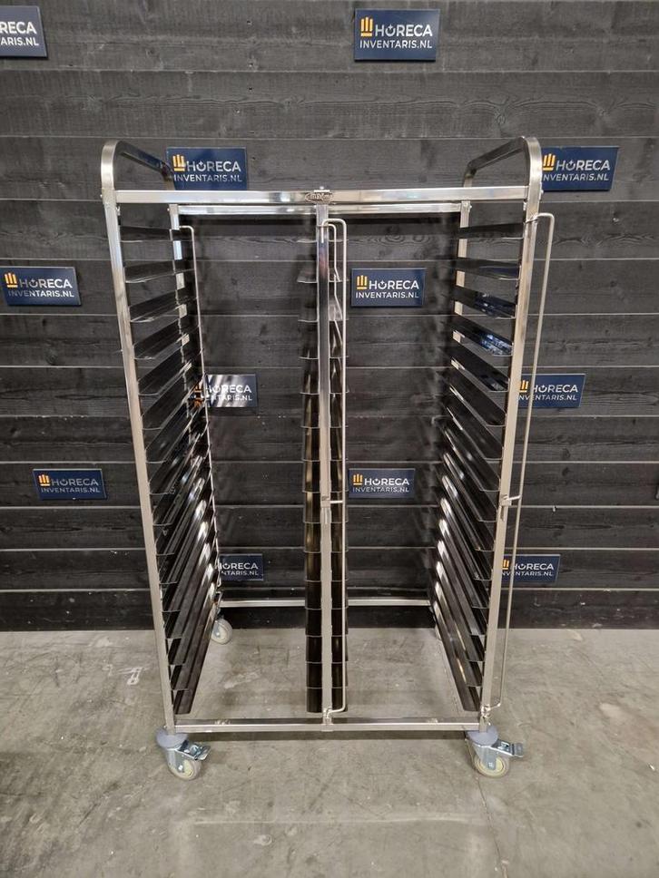 Regaalwagen | dubbel | 32 niveaus | bakkersnorm | 60 x 40 cm, Zakelijke goederen, Horeca | Keukenapparatuur, Nieuw in verpakking