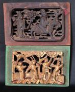 Chinees Volkskunst Houtsnijwerk - Hout - China - Qing, Antiek en Kunst