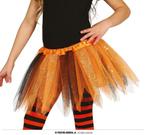 Tutu Oranje/Zwart Glitter Kind, Kleding | Dames, Carnavalskleding en Feestkleding, Ophalen of Verzenden, Nieuw