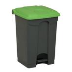 Pedaalemmer | Kunststof (Grijs/Groen) | 45L | Klapdeksel |, Verzenden, Nieuw in verpakking