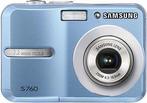 Samsung S760 Digitale Compact Camera - Blauw, Verzenden, Zo goed als nieuw
