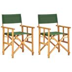 Regisseursstoelen Acaciahout 2 stuks | Retourdeal 71% Kor..., Ophalen of Verzenden