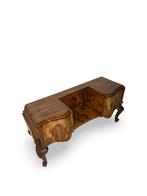 Wandtafel - Walnoot, Hout, Glas, Messing, Wortelnotenhout