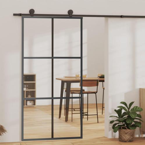 vidaXL Schuifdeur met beslag 102x205 cm aluminium en, Doe-het-zelf en Verbouw, Deuren en Horren, Nieuw, Verzenden
