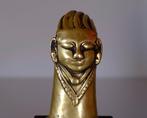 Antiek bronzen Mukhalingam, Shiva-hoofd uit Andhra Pradesh,