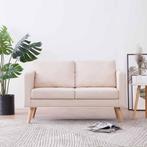 vidaXL Tweezitsbank stof crème, Verzenden, Minder dan 150 cm, Stof, Nieuw