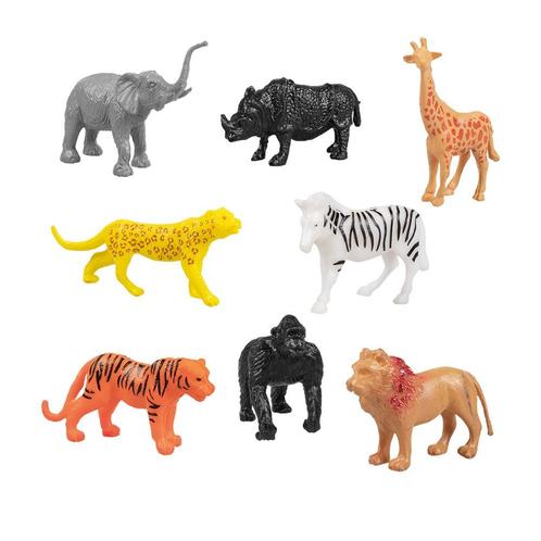 Uitdeelcadeautjes Jungle Dieren 4,5cm 8st, Hobby en Vrije tijd, Feestartikelen, Nieuw, Verzenden