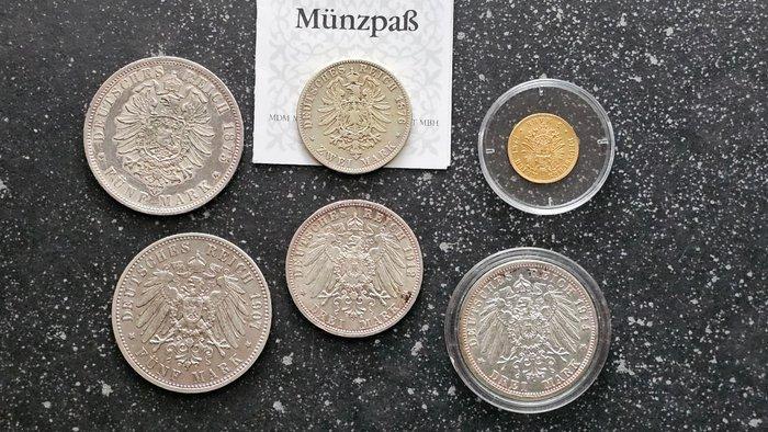 Duitsland, Pruisen Wilhelm I und II Deutscher Kaiser König, Postzegels en Munten, Munten | Europa | Niet-Euromunten
