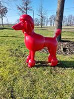 Beeld, large garden statue of poodle - 64 cm - polyresin