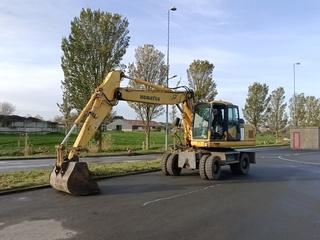 Mobiele graafmachine, Komatsu, PW180-7EO, 2008, Zakelijke goederen, Machines en Bouw | Kranen en Graafmachines