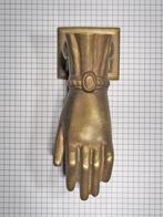 Deurklopper hand, brons antiek, Doe-het-zelf en Verbouw, Hang- en Sluitwerk, Nieuw, Ophalen of Verzenden