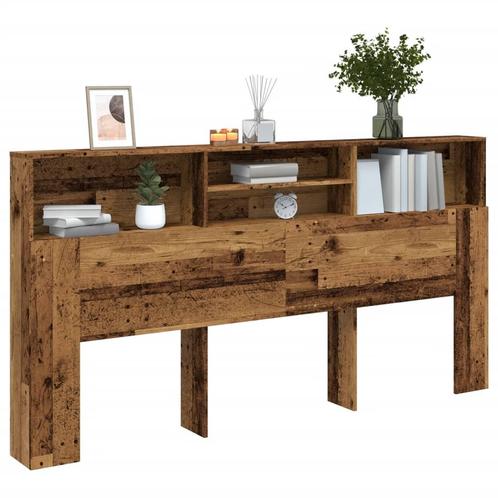 vidaXL Hoofdbordkast 200x19x103,5 cm bewerkt hout oud, Huis en Inrichting, Slaapkamer | Bedden, Bruin, Nieuw, Hout, Verzenden
