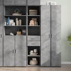 vidaXL buffetkast 40x42,5x185 cm bewerkt hout betongrijs, Huis en Inrichting, Kasten | Buffetkasten, Minder dan 50 cm, Verzenden