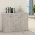 vidaXL Dressoir 88x30x65 cm bewerkt hout betongrijs, Huis en Inrichting, Kasten | Dressoirs, Verzenden, Nieuw, 50 tot 100 cm, 25 tot 50 cm