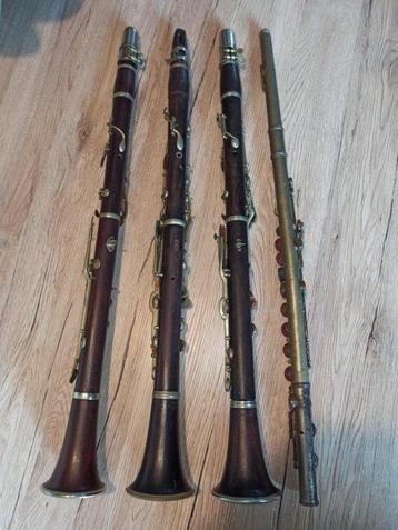 Various brands - Flute + 3 BbClarinets - beschikbaar voor biedingen
