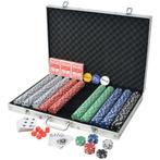 Pokerset met 1000 stippel chips aluminium (Poker artikelen), Verzamelen, Nieuw, Verzenden