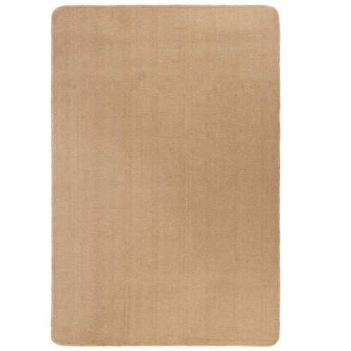 vidaXL Tapijt met latex onderkant 160x230 cm jute natuurlijk, Huis en Inrichting, Stoffering | Tapijten en Kleden, Beige, Nieuw