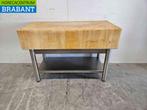 Houten hakblok 121 x 60,5 x 84,5 cm Horeca Slagerij, Ophalen of Verzenden, Gebruikt