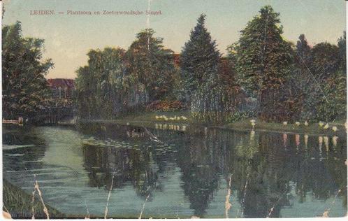 LEIDEN - Plantsoen en Zoeterwoudsche Singel, Verzamelen, Ansichtkaarten | Nederland, Verzenden