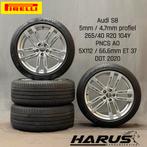 Originele Audi S8 20 inch Velgen + Pirelli Zomerbanden, Gebruikt, 265 mm, Banden en Velgen, Ophalen of Verzenden