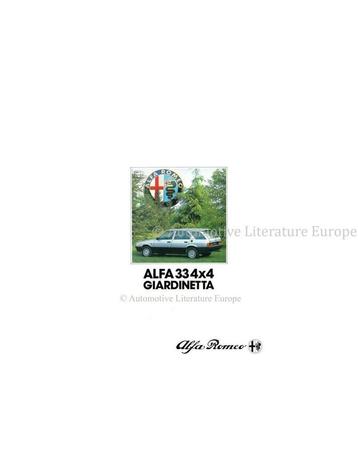 1984 ALFA ROMEO 33 4X4 GIARDINETTA BROCHURE DUITS beschikbaar voor biedingen