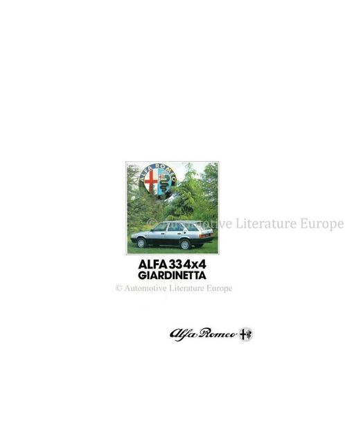 1984 ALFA ROMEO 33 4X4 GIARDINETTA BROCHURE DUITS, Boeken, Auto's | Folders en Tijdschriften, Alfa Romeo