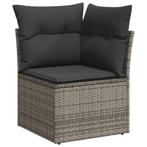 Luxe Rattan Tuinhoekbank Grijs met Kussens! Retourdeal 35..., Ophalen of Verzenden, Nieuw, Rotan