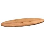 vidaXL Tafelblad 200x100x4 cm ovaal massief eikenhout, Huis en Inrichting, Tafels | Eettafels, Verzenden, Nieuw