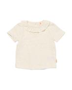 HEMA Newborn T-shirt broderie ecru, Verzenden, Nieuw
