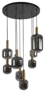 Hanglamp Galaxy Zwart Rond - 9 lampen - E27, Huis en Inrichting, Lampen | Hanglampen, Nieuw, Overige materialen, Verzenden