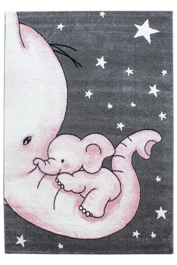 Kindervloerkleed | Kids | Olifant | Roze | 160x230 cm, Huis en Inrichting, Stoffering | Tapijten en Kleden, Verzenden