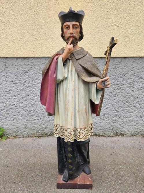 sculptuur, Hl. Nepomuk - 19th century - 77 cm - Hout, Antiek en Kunst, Kunst | Niet-Westerse kunst