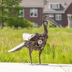 BIEDEN;  Neushoornvogel van hergebruikt metaal, Ophalen, Nieuw, Metaal, Dierenbeeld