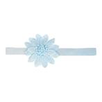Haarband Bloem - Gehaakt 10cm pastel – Blauw, Nieuw