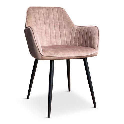 Eetkamerstoel Benjamin met armleuning in luxe velvet stof !, Huis en Inrichting, Stoelen, Nieuw, Stof